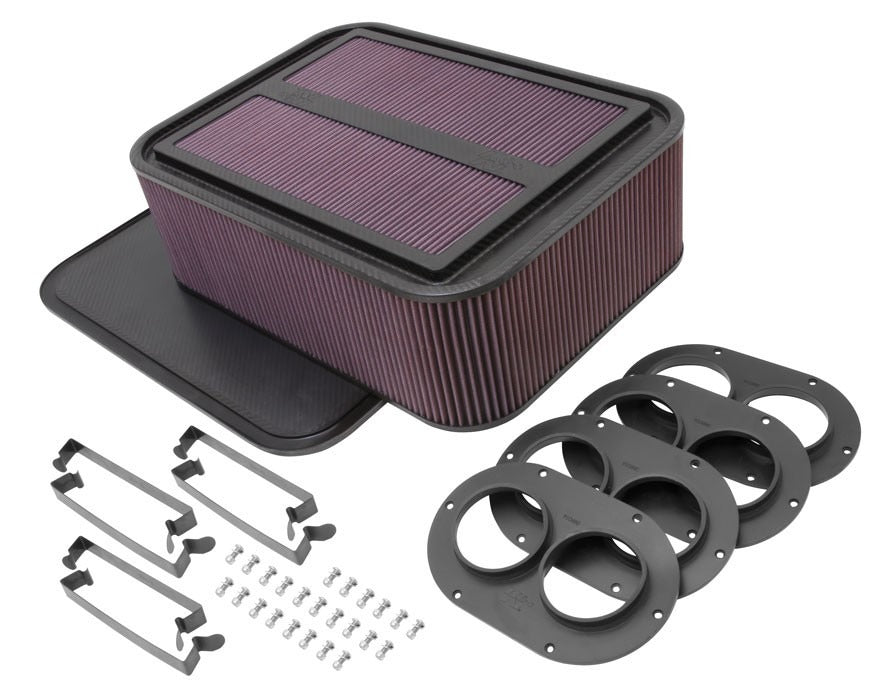 K&N Engineering K&N Custom Racing Assembly Generation 2 Carbon Fiber Air Box - Large w/ 2.75in Air Horn 100-8559