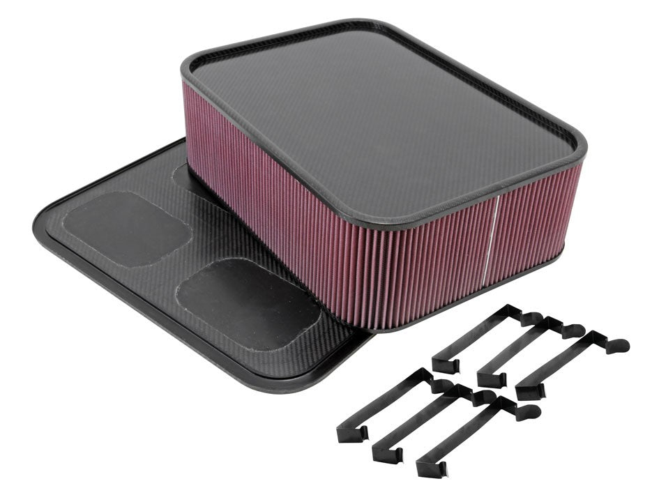 K&N Engineering K&N Custom Air Filter - Rectangle 19in L x 14in W x 6.5in H w/ Base Solid Top & Hardware 100-8563