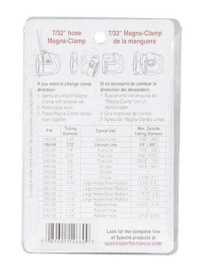 Spectre Magna-Clamp Hose Clamps 7/32in. (2 Pack) - Blue 1266