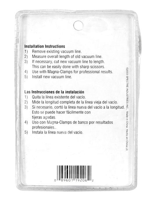 Spectre Stainless Steel Flex Vacuum Hose 7/32in. - 6ft. 19206