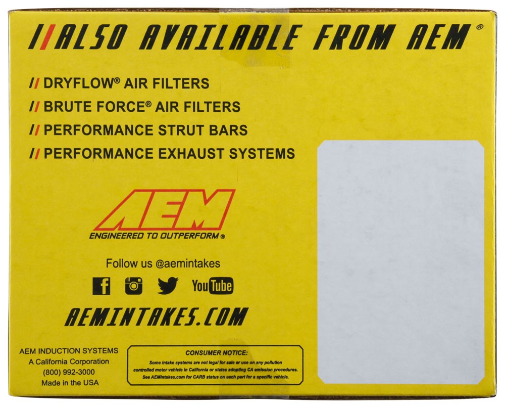 AEM Induction AEM 10 Chevy Camaro V6 Polished  Brute Force Intake 21-8028DP
