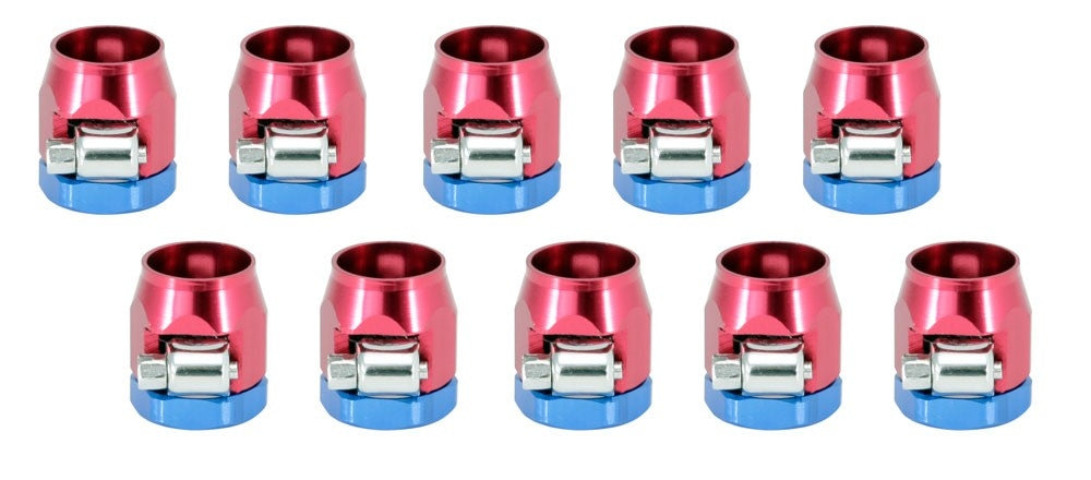 Spectre Magna-Clamp Hose Clamps 3/8in. (10 Pack) - Red/Blue 2261