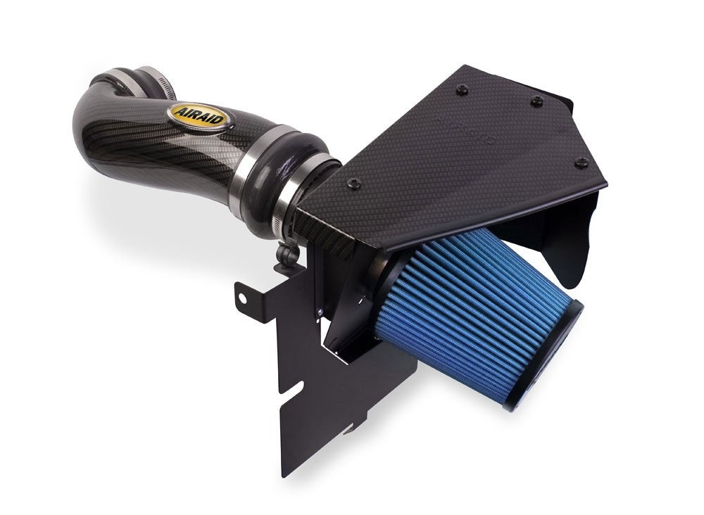 Airaid 2008-11 Cadillac CTS 3.6L CAD Intake System w/Carbon Look (Dry / Blue Media) 253-252C
