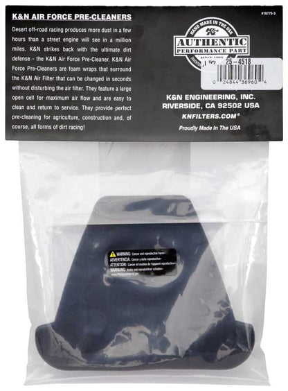 K&N Engineering K&N Precleaner Air Filter Wrap Gray - Oval Straight Yamaha - YA-4518XD 25-4518