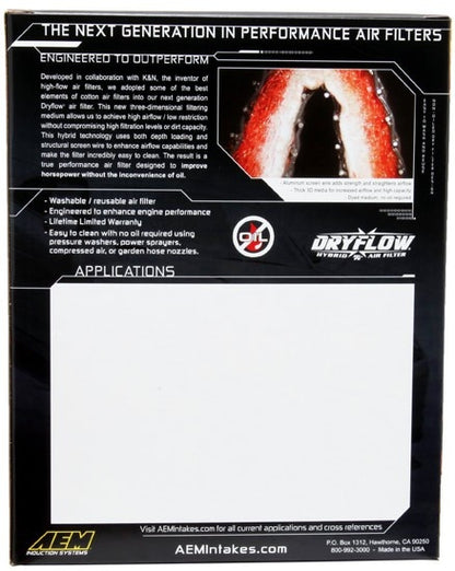AEM Induction AEM 09-13 Honda Fit 1.5L DryFlow Air Filter 28-20422