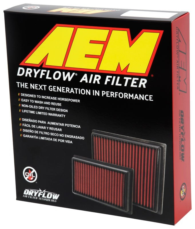 AEM Induction AEM 08 Hyundai Genesis Coupe 2.0L/3.8L L4/V6 10.5in O/S L x 8.75in O/S W x 2.219in H DryFlow Filter 28-20958