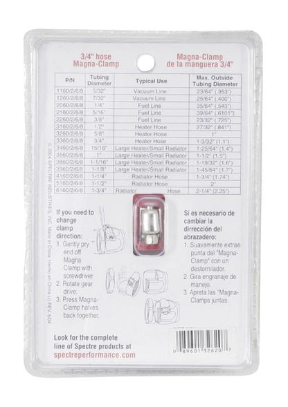 Spectre Magna-Clamp Hose Clamp 5/8in. - Red 3262