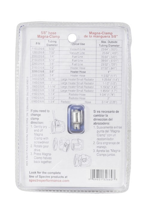 Spectre Magna-Clamp Hose Clamp 5/8in. - Blue 3266