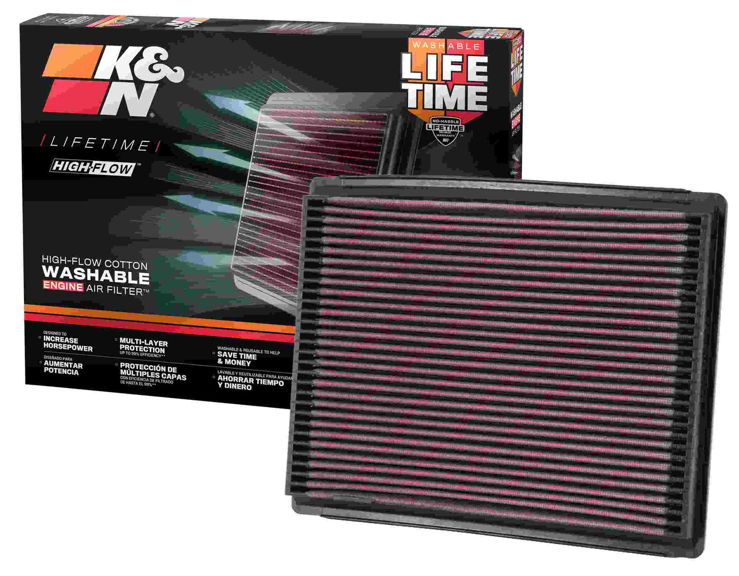 K&N Engineering K&N Replacement Air Filter AIR FILTER, FORD/MER/LIN - 3.8/4.0/5.0L 86-02 33-2015