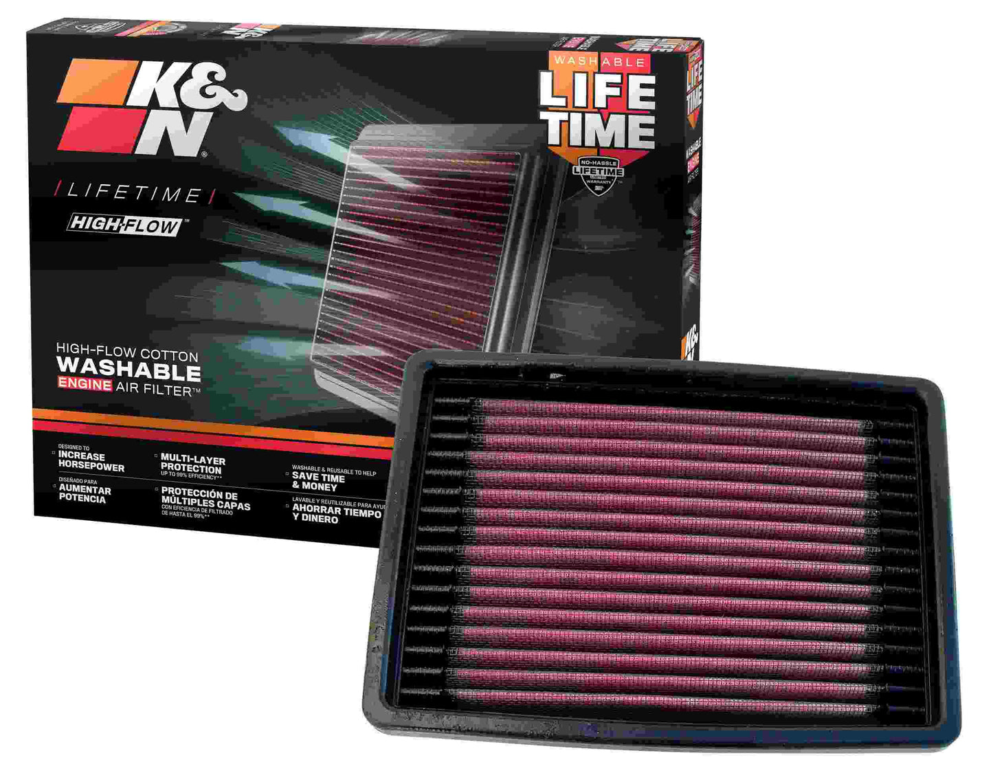 K&N Engineering K&N Replacement Air Filter AIR FILTER, BUICK 86-93, CHEV 90-96, OLDS/PONT 86-96 33-2022