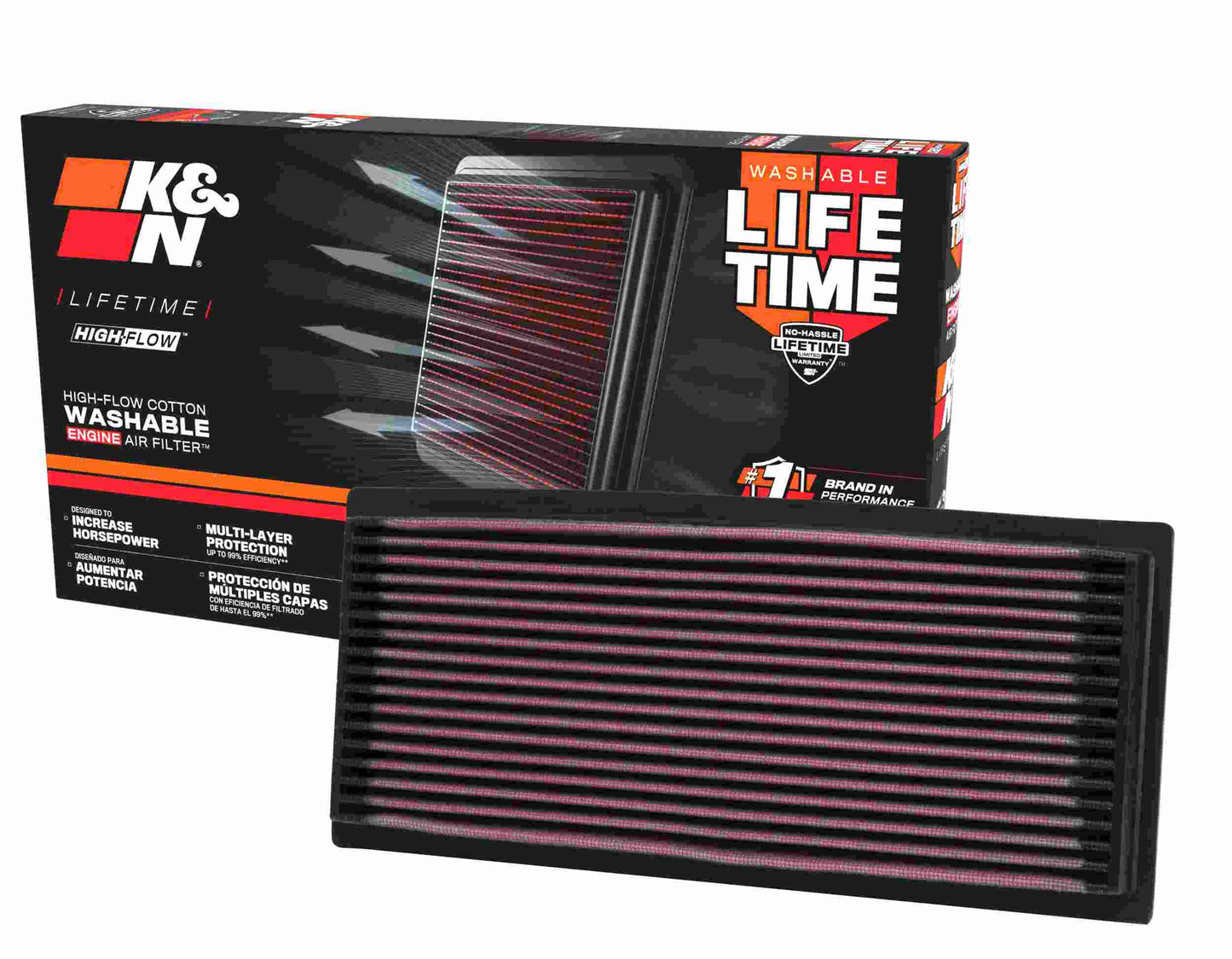 K&N Engineering K&N Replacement Air Filter DODGE VIPER V10-8.0L 1992-96 33-2085