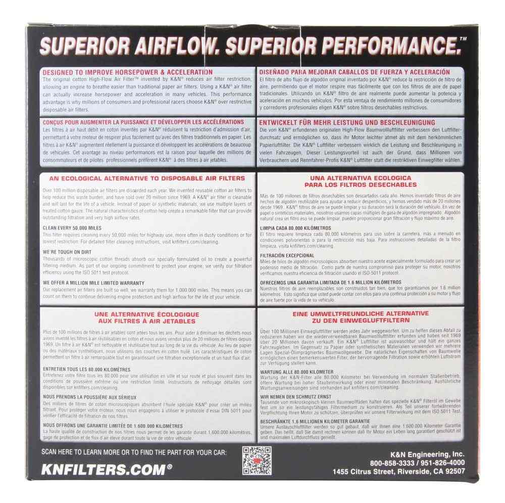 K&N Engineering K&N 03-06 Lancer Evo 8/9 Drop In Air Filter 33-2105