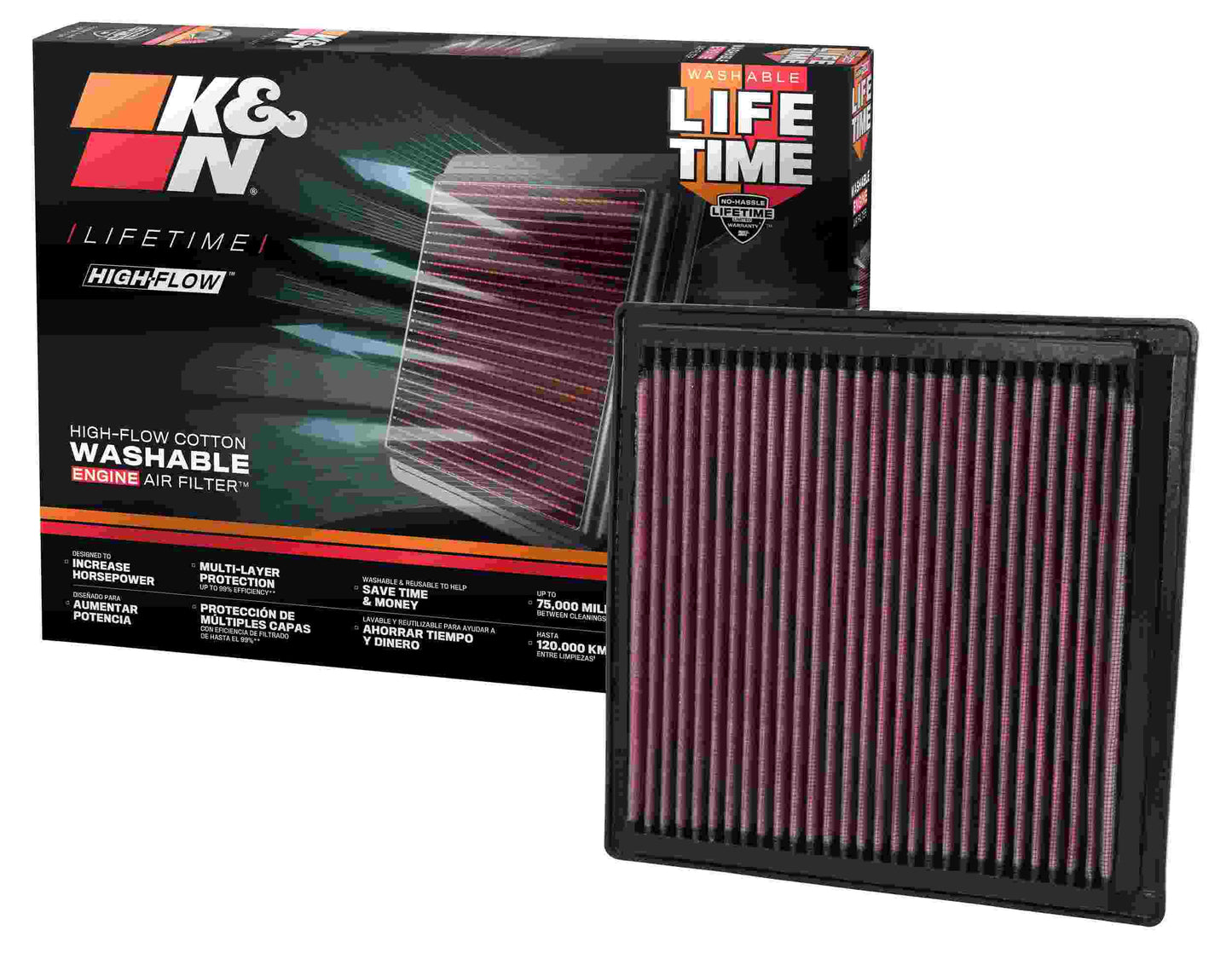 K&N Engineering K&N Replacement Air Filter DODGE DURANGO 04-09 / CHRYSLER ASPEN 07-09 33-2288