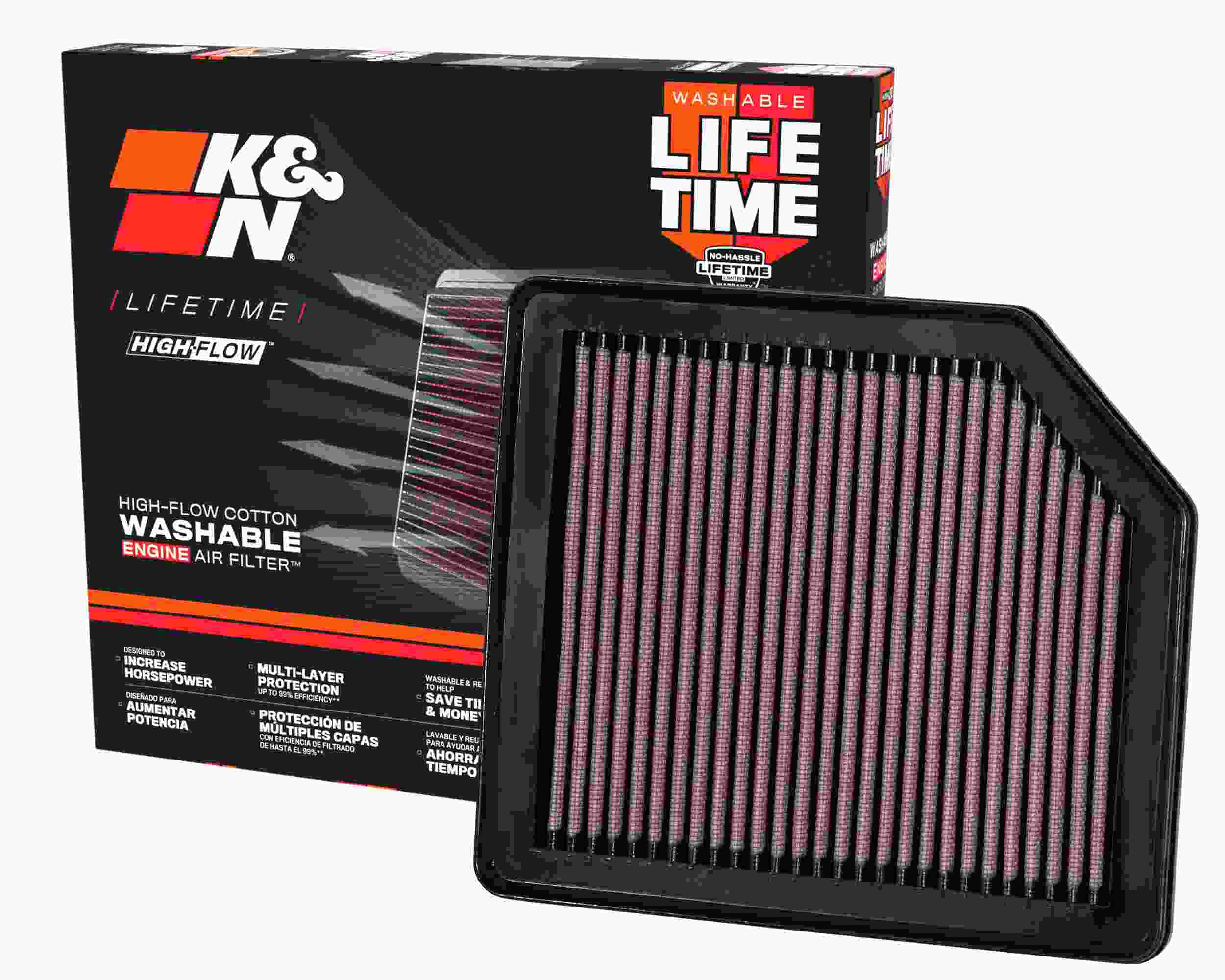 K&N Engineering K&N 06-09 Honda Civic 1.8L L4 Drop In Air Filter 33-2342