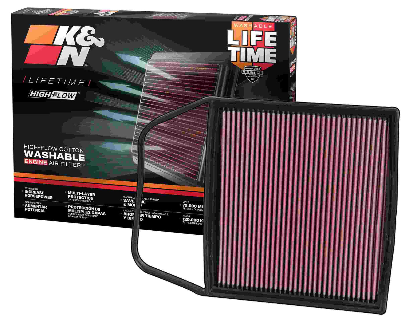 K&N Engineering K&N 06-09 BMW 135/335/535 Drop In Air Filter 33-2367
