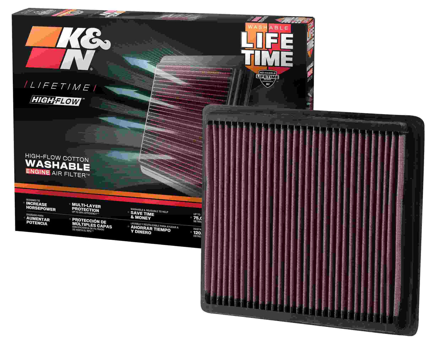 K&N Engineering K&N Replacement Air Filter CHRYSLER SEBRING 2.0L-L4; 2007 33-2373