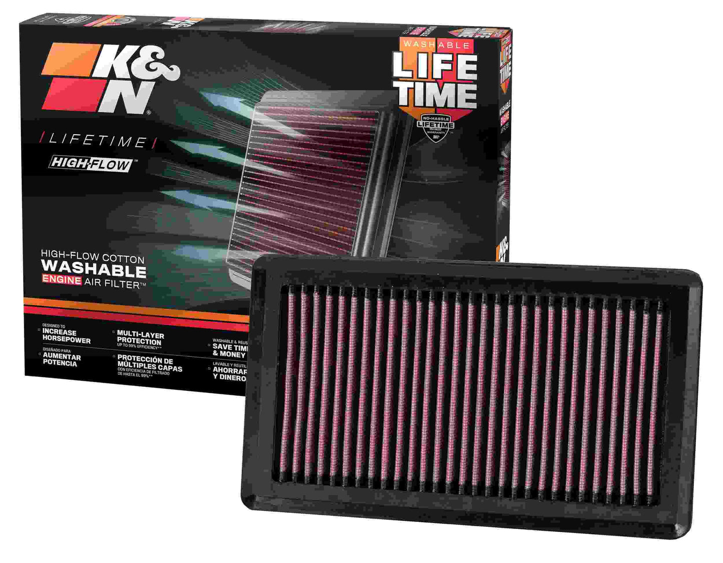 K&N Engineering K&N 07 Nissan Versa 1.8L-L4 Drop In Air Filter 33-2375