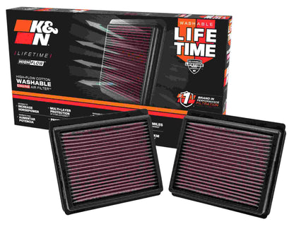 K&N Engineering K&N Replacement Air Filter INFINITI M35 3.5L V6; 09-10 (2 PER BOX) 33-2440