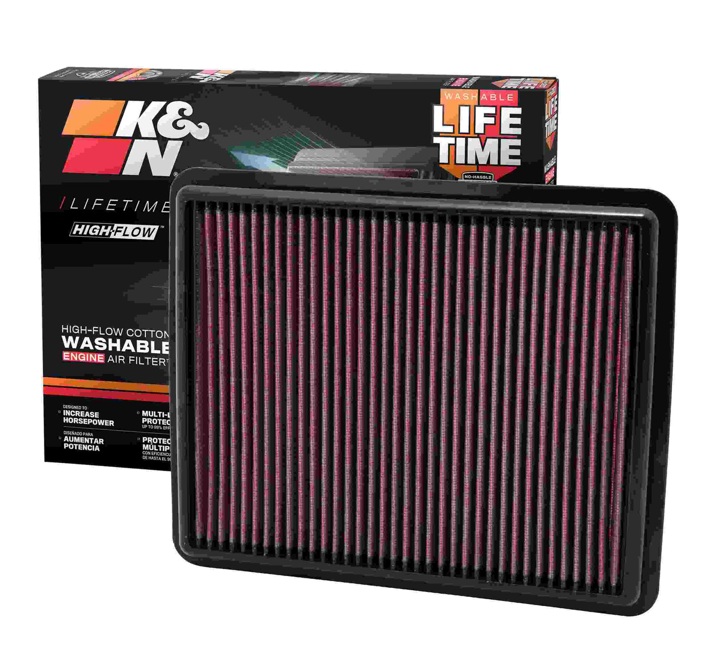 K&N Engineering K&N Replacement Air Filter 10-12 Hyundai Santa Fe/Kia Sorrento / 11-12 Hyundai Sonata/Kia Optima 33-2448