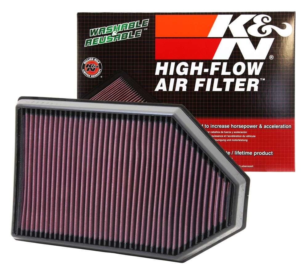 K&N Engineering K&N Replacement Air Filter for 11 Chrysler 300/300C / Challenger 3.6L/5.7L/6.4L / Charger 3.6L/5.7L 33-2460