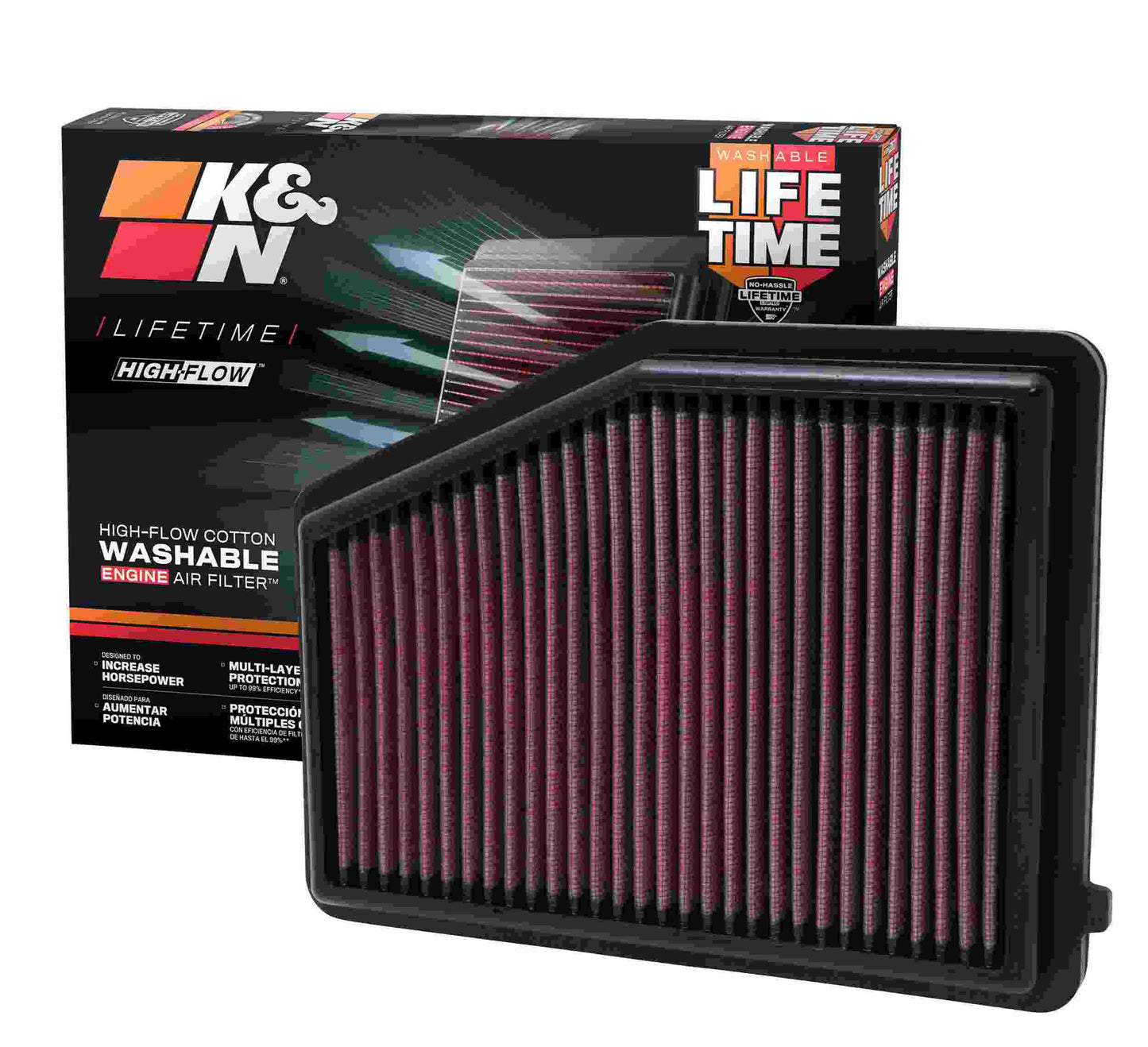 K&N Engineering K&N Replacement Air Filter for 12 Honda Civic 1.8L L4 33-2468