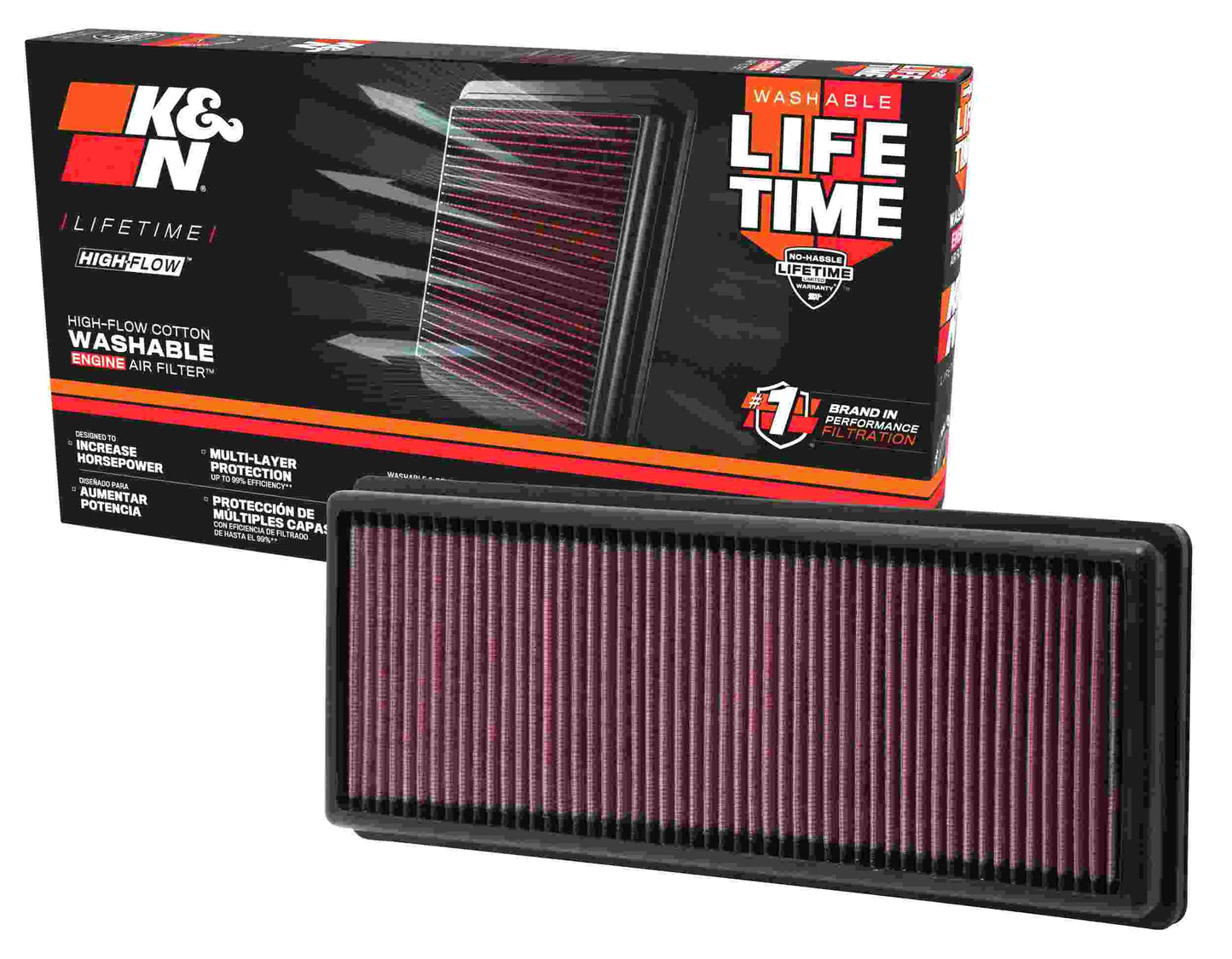 K&N Engineering K&N Replacement Air Filter for 12 Fiat 500 1.4L L4 33-2471