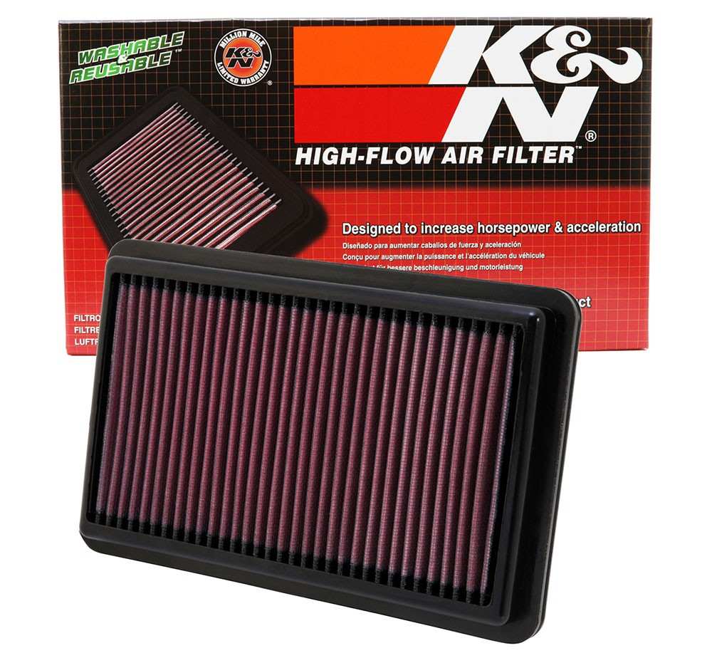 K&N Engineering K&N Replacement Air Filter 10.188in O/S Length x 6.375in O/S Width x 1.063in H for 12 Honda Civic Si 33-2473