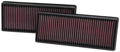 K&N Engineering K&N Replacement Air Filter 12.563in O/S Length x 5.25in O/S Width x 1.625in H (Inc 2 Filters) 33-2474