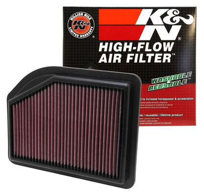 K&N Engineering K&N Replacement Filter 10.219in O/S Length x 7.875in O/S Width x 1.125in H for 12 Honda CR-V 2.4L 33-2477
