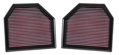 K&N Engineering K&N Replacement Air Filter for 11-14 BMW M5/M6 4.4L V8 / 2015 M4/M3 3.0L I6  (2 per box) 33-2488