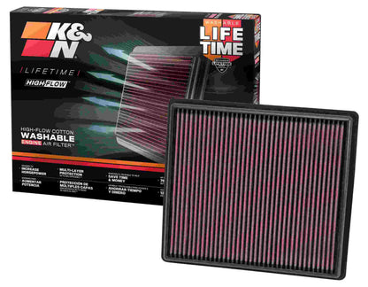 K&N Engineering K&N Replacement Air Filter - Panel for 13 Chevrolet Malibu 2.5L/2.0L 33-2497