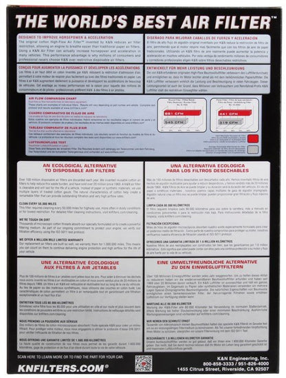 K&N Engineering K&N 02-09 Vauxhall Vectra 1.6L/2.0L/2.2L/3.2L Drop In Air Filter 33-2848