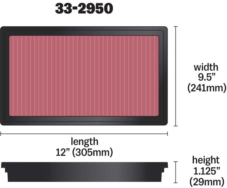 K&N Engineering K&N 08 Ford Falcon FG Territory Drop In Air Filter 33-2950