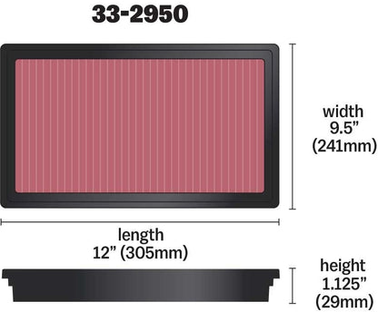 K&N Engineering K&N 08 Ford Falcon FG Territory Drop In Air Filter 33-2950