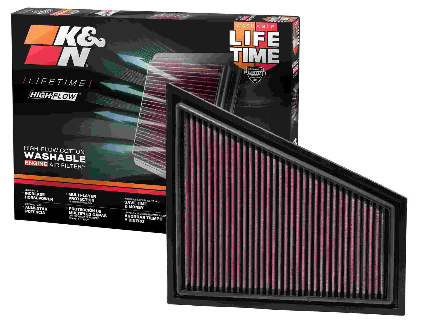K&N Engineering K&N 09-10 BMW Z4 2.5/3.0L-L6 Drop In Air Filter 33-2963
