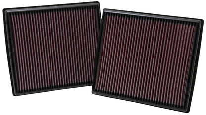K&N Engineering K&N 06-09 Mercedes GL420 V8-4.0L DSL Drop In Replacement Air Filter (2 Per Box) 33-2973