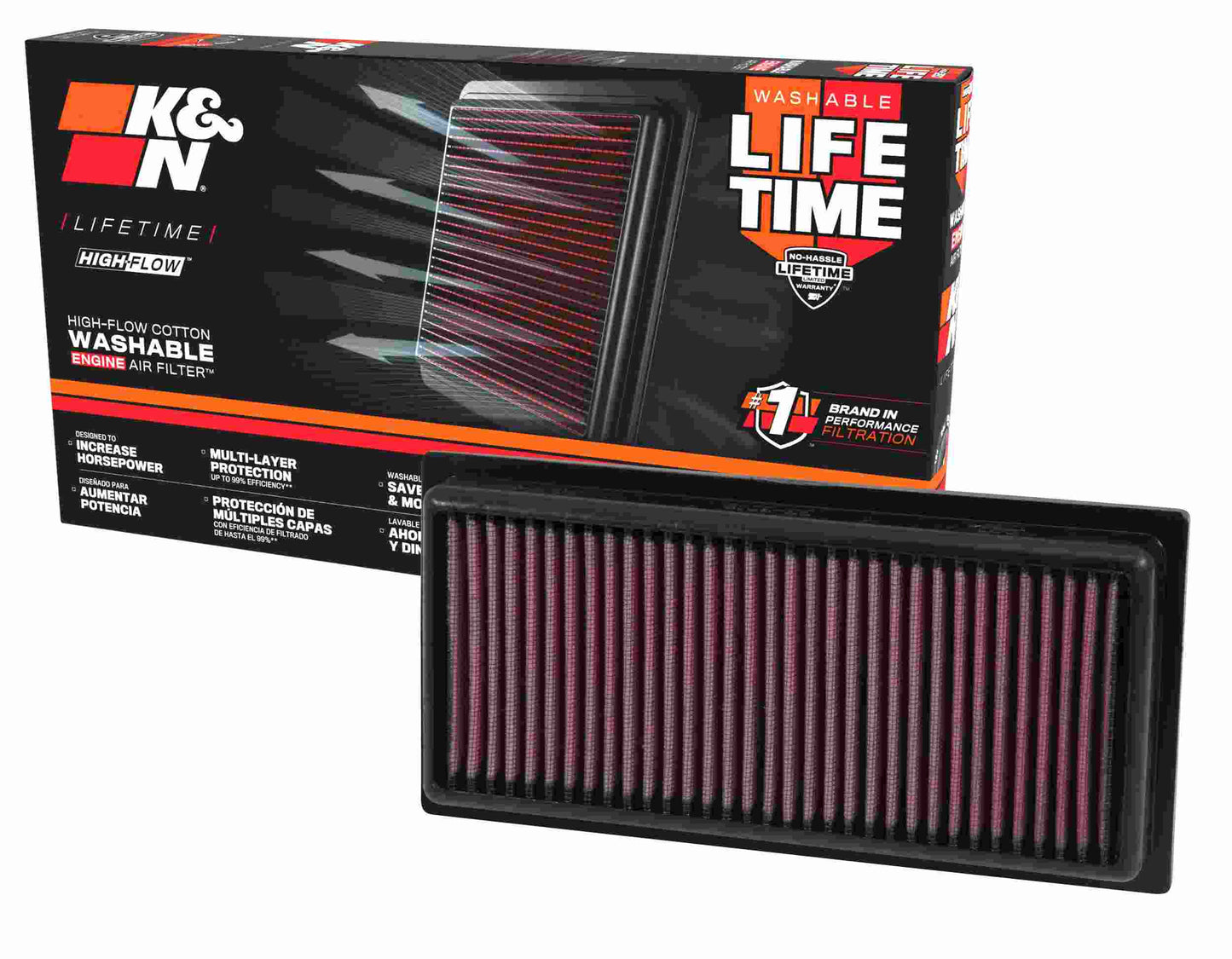 K&N Engineering K&N 12-14 Mitsubishi Space Star L3-1.0L Replacement Air Filter 33-3016