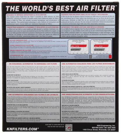 K&N Engineering K&N Replacement Panel Air Filter for 11-14 Jeep Grand Cherokee 3.0L V6 Diesel 33-3029
