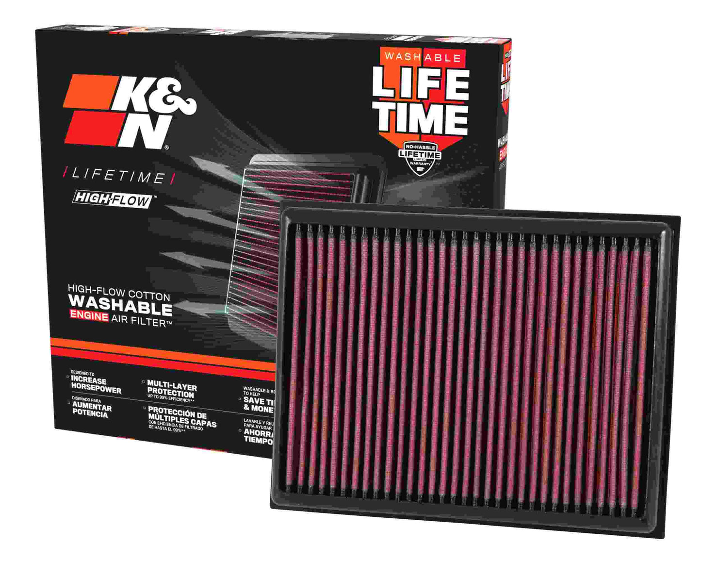 K&N Engineering K&N 15-17 Nissan NP300 L4-2.3L DSL Drop In Air Filter 33-3059