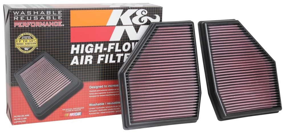 K&N Engineering K&N 18-19 BMW M5 V8 4.4L F/I Turbo Replacement Air Filter (Two Per Box) 33-3128