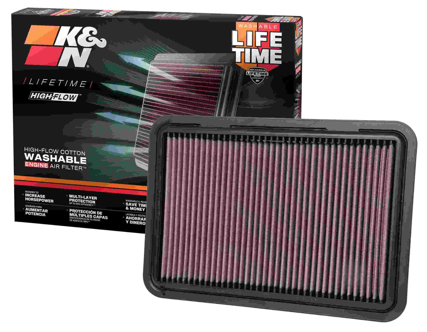 K&N Engineering K&N 17-19 SUZUKI SWIFT V L4-1.4L F/I Drop In Air Filter 33-3130