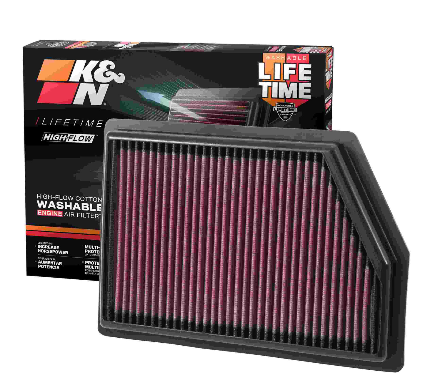K&N Engineering K&N Replacement Panel Air Filter for 2014 Jeep Cherokee 2.4L/3.2L 33-5009