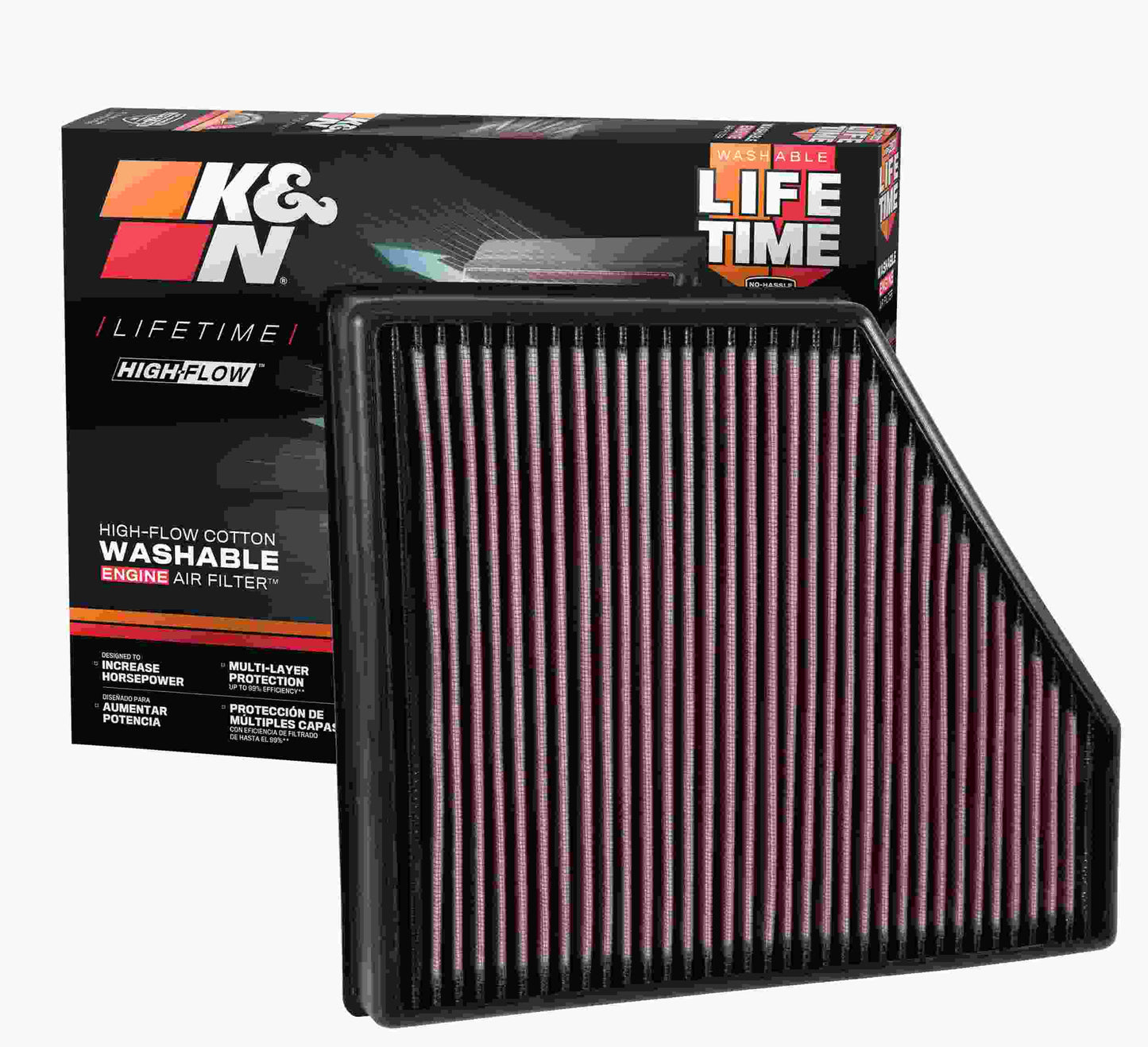 K&N Engineering K&N 2016 Chevy Camaro SS 6.2L Drop In Air Filter 33-5047