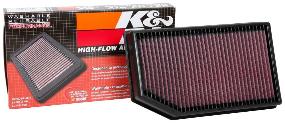K&N Engineering K&N 2018 Jeep Wrangler JL 2.0L/3.6L F/I Drop In Air Filter 33-5076