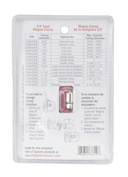 Spectre Magna-Clamp Hose Clamp 3/4in. - Red 3362