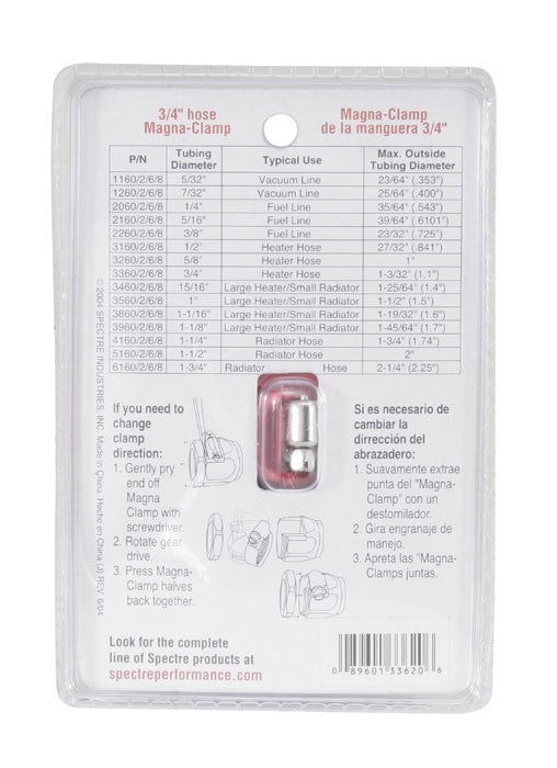 Spectre Magna-Clamp Hose Clamp 3/4in. - Red 3362
