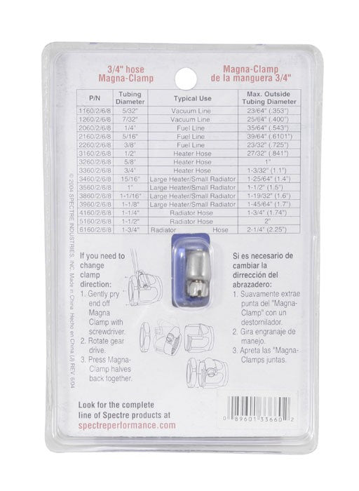 Spectre Magna-Clamp Hose Clamp 3/4in. - Blue 3366