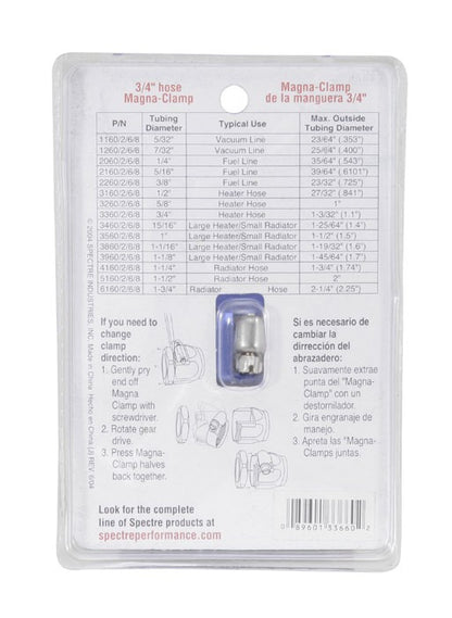 Spectre Magna-Clamp Hose Clamp 3/4in. - Blue 3366