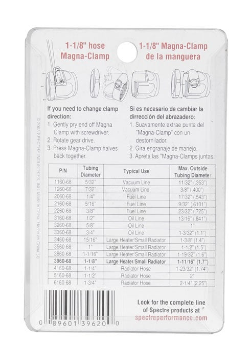 Spectre Magna-Clamp Hose Clamp 1-3/16in. - Red 3962