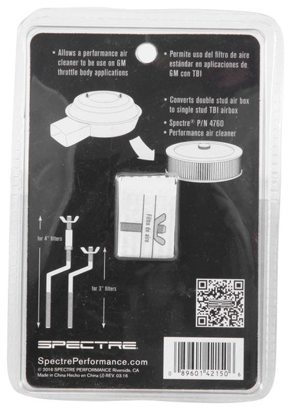 Spectre GM TBI Air Cleaner S-Stud Mounting Hardware (5in. Offset) 4215